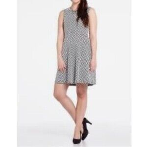 Black and White Weave Stitch fit and flare Dress Size Medium